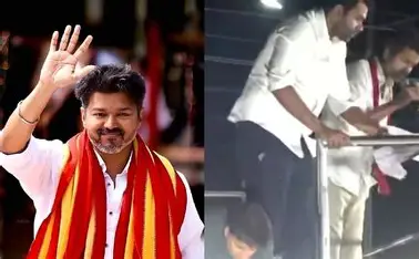 सलेम में Vijay Campaign शुरू करने के लिए विजय और टीवीके नेताओं का दृश्य।