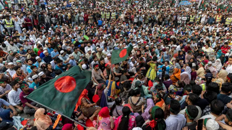 Shekh hasina protest