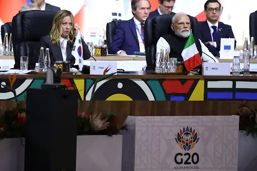 pm modi&meloni: G20 सबमिट में एक साथ दिखे मेलोनी और पीएम मोदी