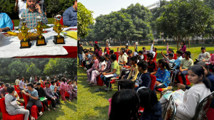 प्रतियोगिता में उपस्थित विद्यार्थी