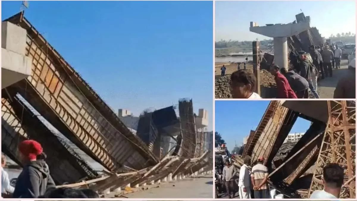 वलसाड पुल हादसा: ढहता हुआ गर्डर और मलबे में फंसे मजदूर
