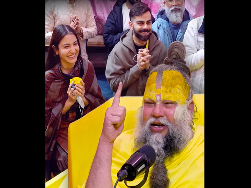 वृंदावन में विराट-अनुष्का की भक्ति की अनोखी मुलाकात