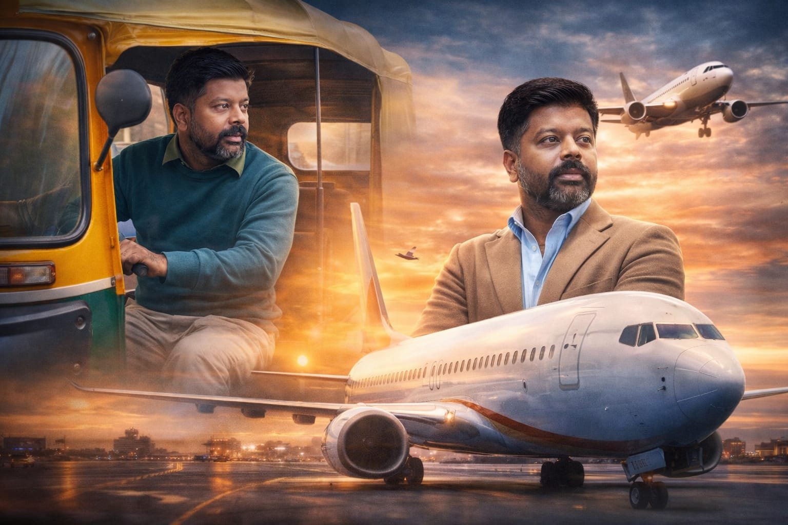 ज़मीन से आसमान तक का सफ़र: ऑटो चलाने से एयरलाइन खड़ी करने तक श्रवण विश्वकर्मा की संघर्षगाथा