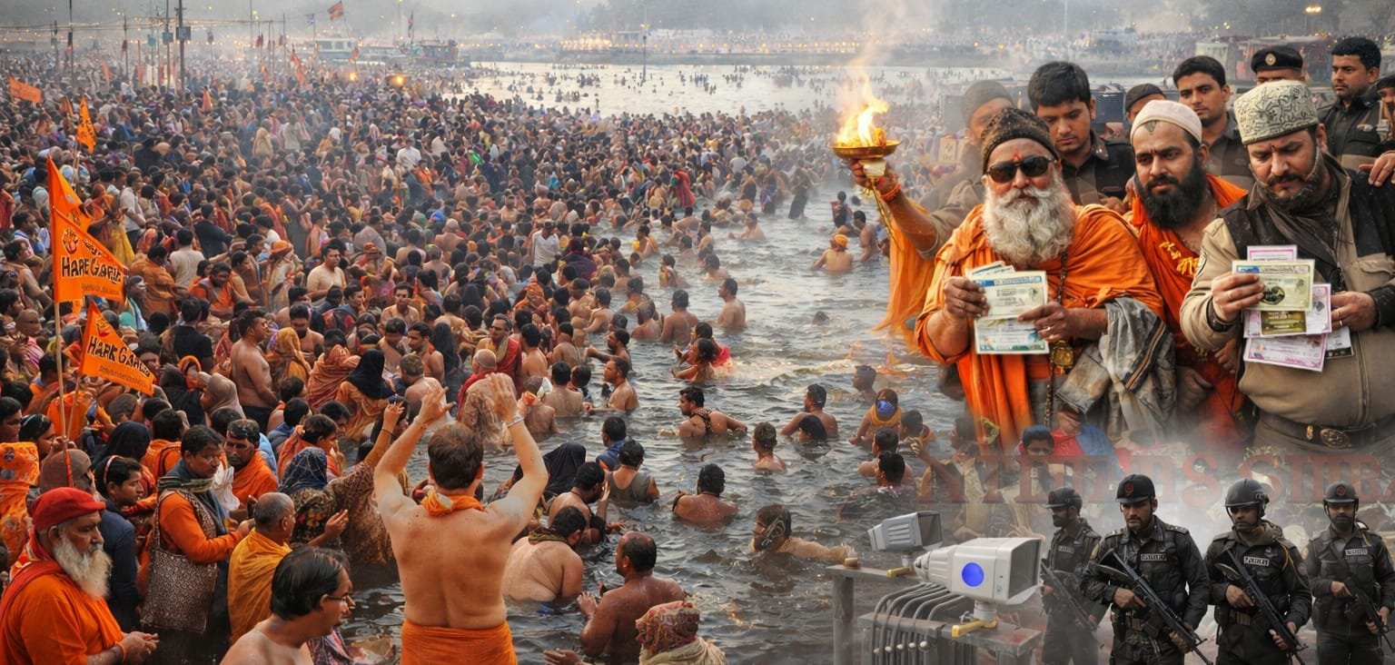 प्रयागराज में माघ मेला 2026 का आगाज़, पहले स्नान पर उमड़ा आस्था का सैलाब दो फर्जी बाबा गिरफ्तार