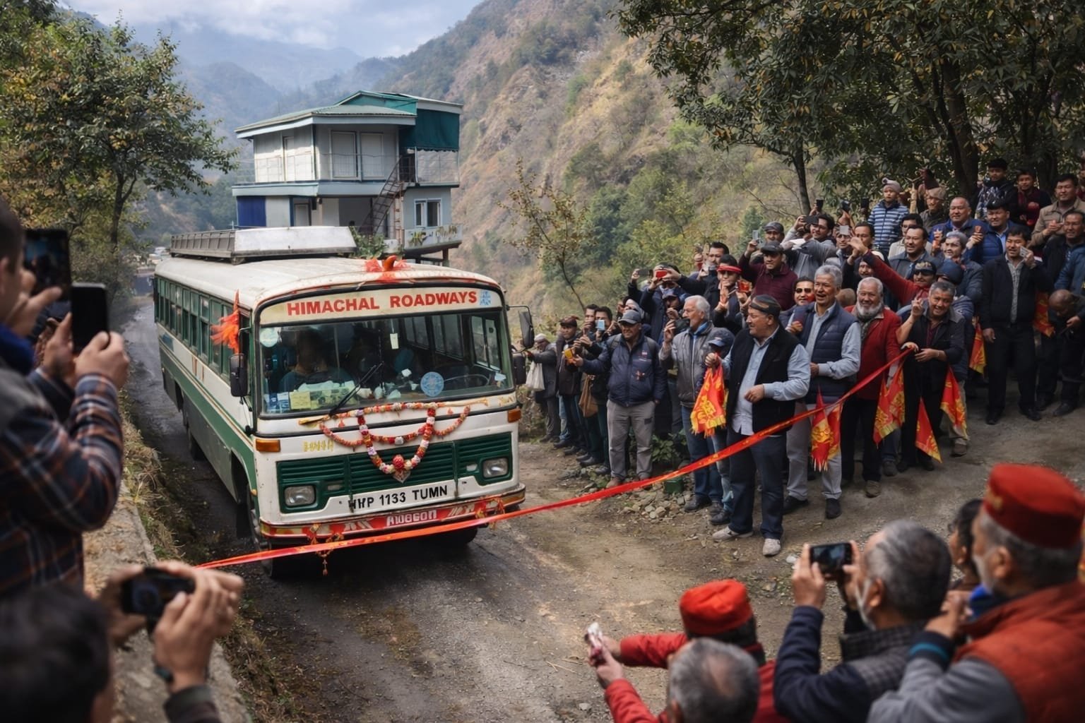 Himachal Pradesh: पहाड़ियों में गूंजी बस की आवाज़, तुमन गांव में पहली बार पहुंची रोडवेज सेवा