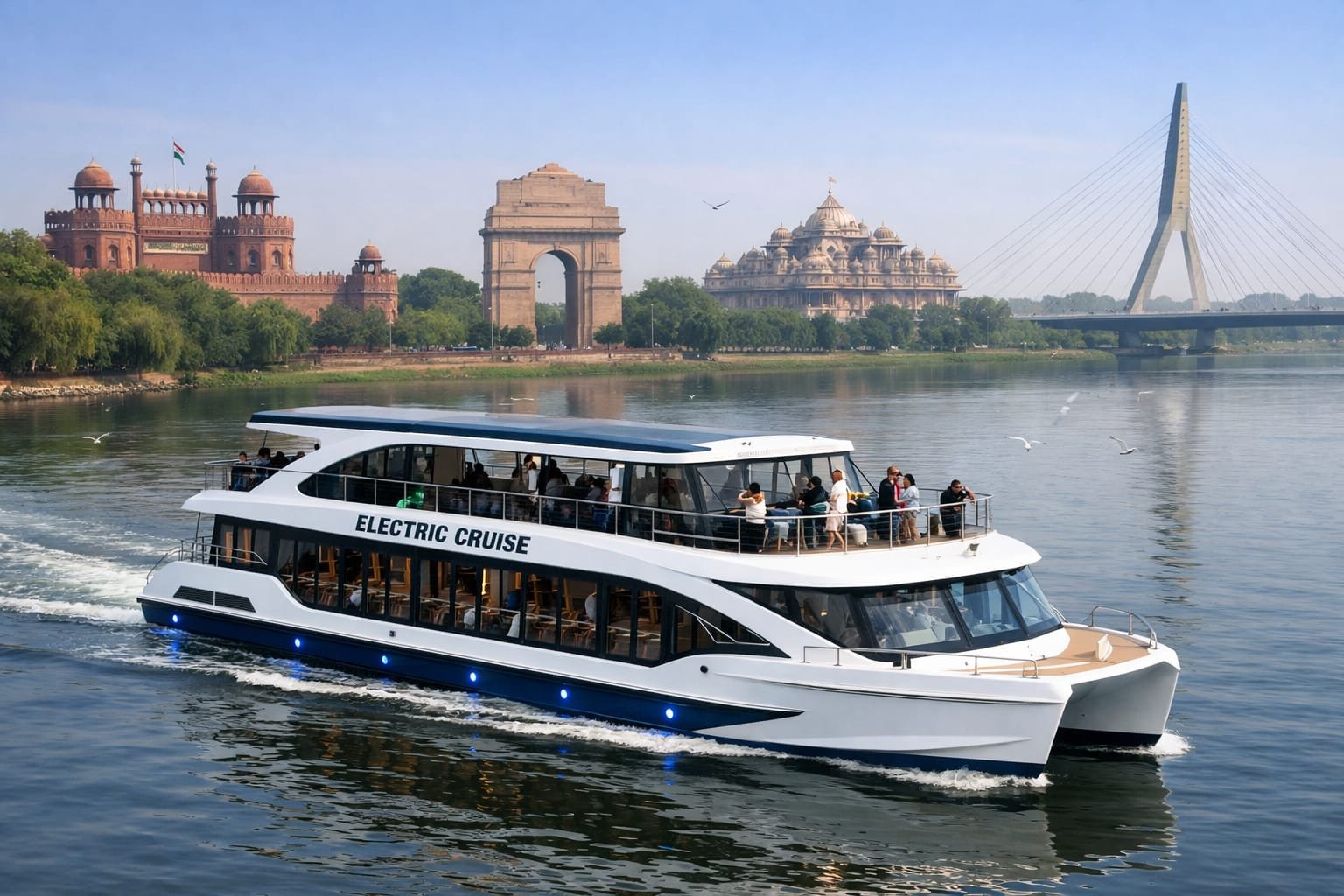 दिल्ली को मिलने जा रहा है नया टूरिज्म तोहफा, यमुना में दौड़ेगा अत्याधुनिक इलेक्ट्रिक क्रूज