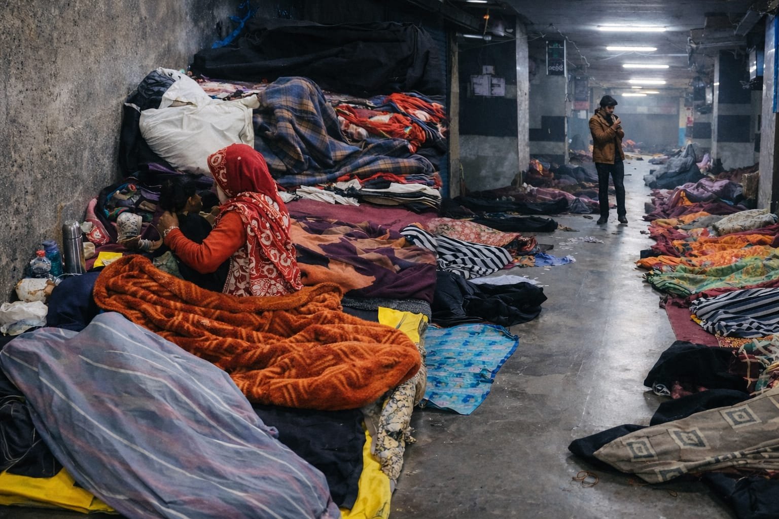 ठंड, इंतज़ार और टूटती उम्मीदें: दिल्ली AIIMS के बाहर इंसानियत की सबसे ठंडी तस्वीर