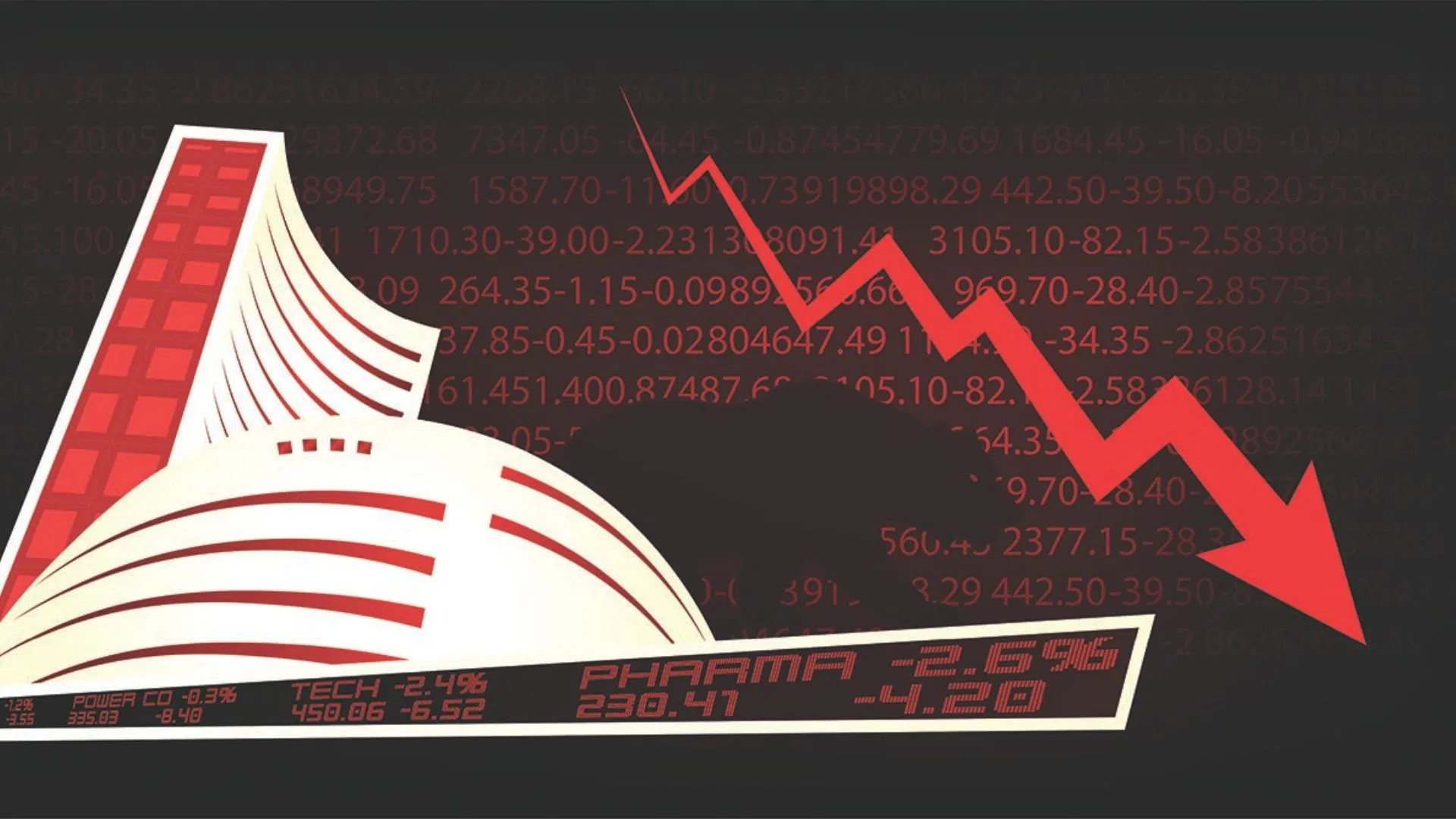 सेंसेक्स-निफ्टी लाल