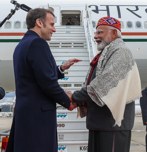 फ्रांस राष्ट्रपति मैक्रों का भारत दौरा