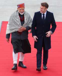 फ्रांस राष्ट्रपति मैक्रों का भारत दौरा