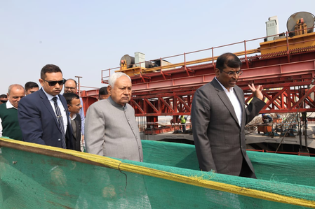 अप्रैल तक पुल निर्माण पूरा करने का लक्ष्य