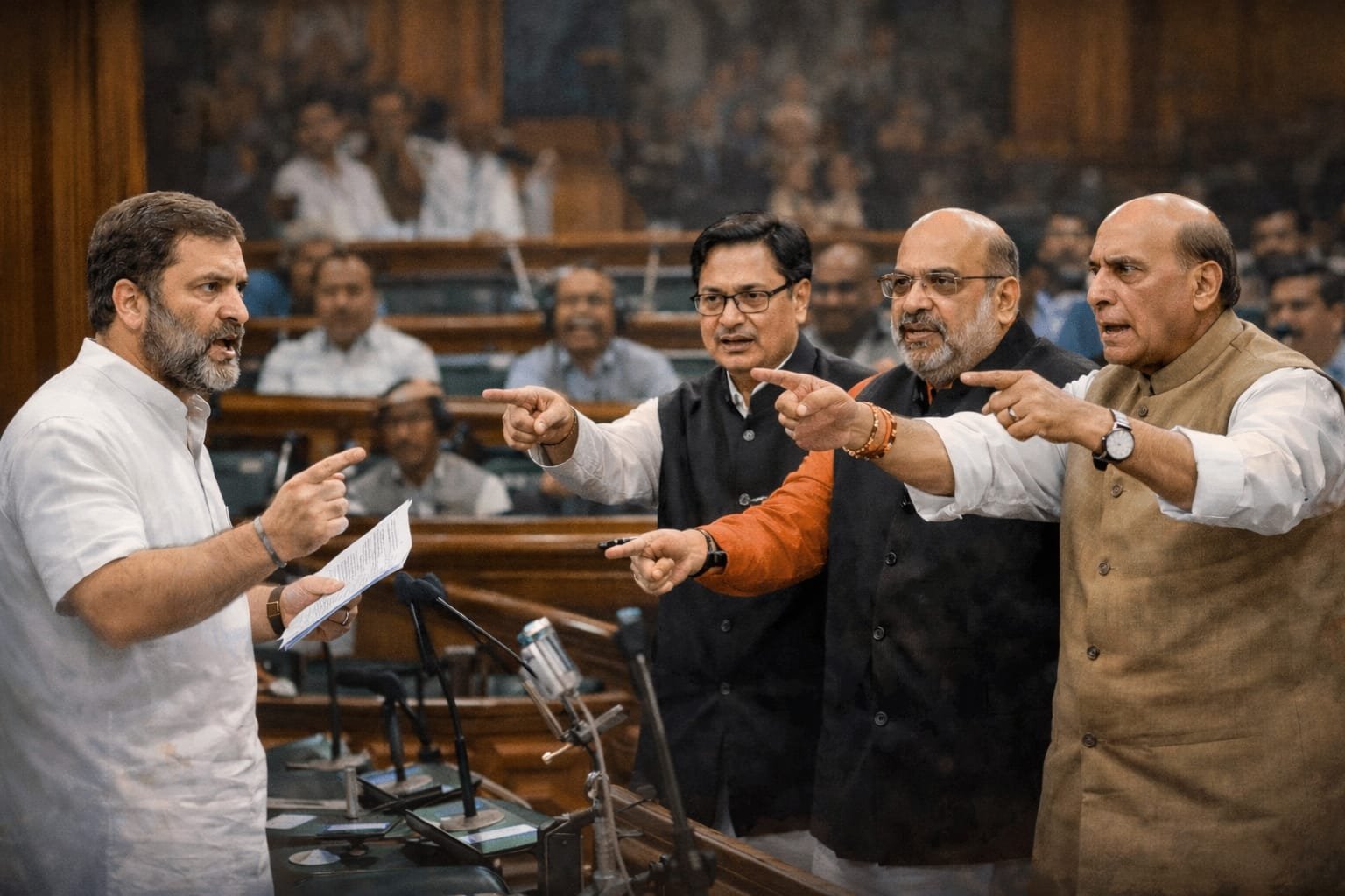 राहुल के बयान पर संसद में मचा घमासान, किन मंत्रियों ने जताया विरोध?