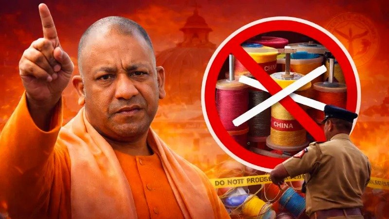 योगी आदित्यनाथ ने चाइनीज़ मंझे