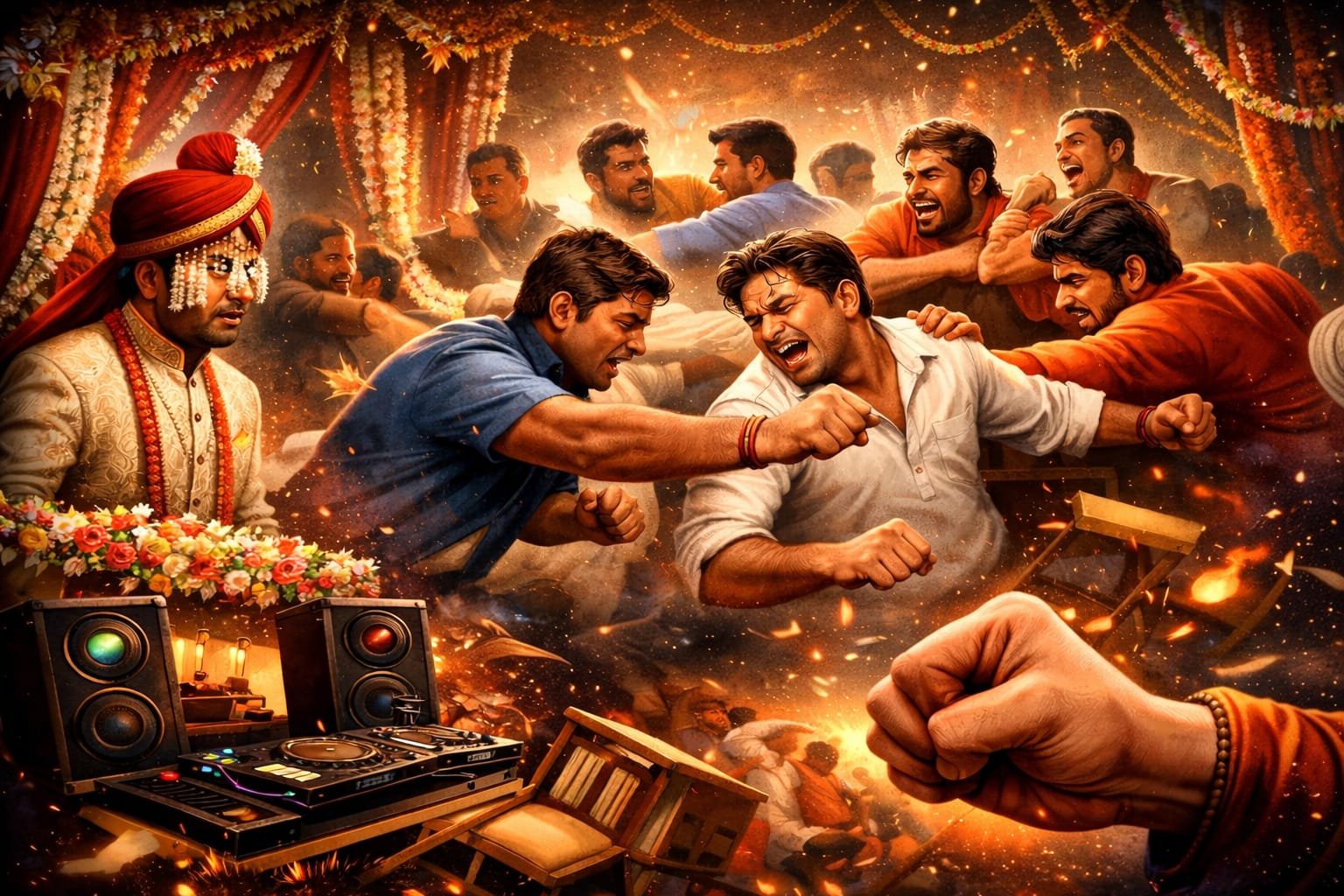 Viral Video: डीजे बना शादी का दंगल रस्म रुकते ही भिड़े घराती-बाराती, मंडप में मचा घमासान