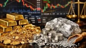 सोने-चांदी की कीमतों में गिरावट और डॉलर मजबूती