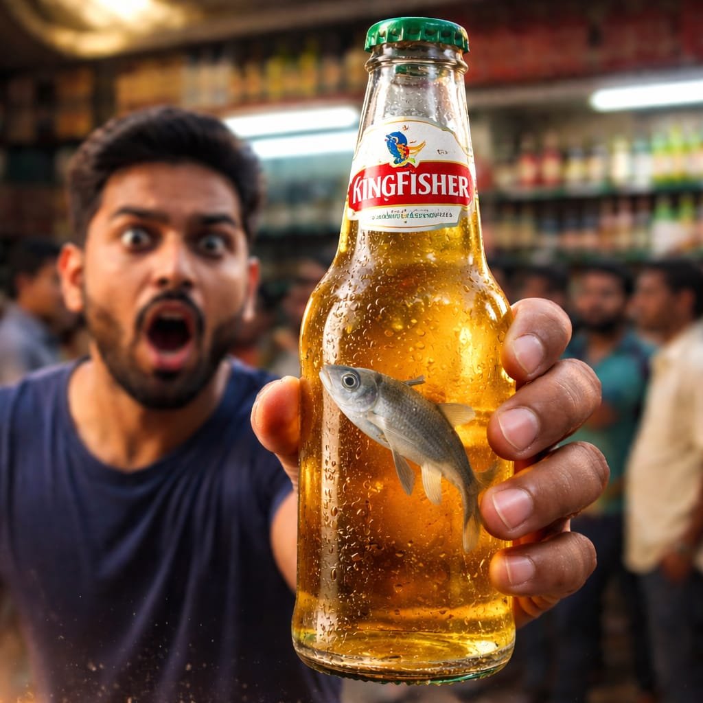 Kingfisher bottle fish: सीलबंद बीयर की बोतल में तैरती मिली मछली! हैदराबाद में ग्राहक के उड़ गए होश