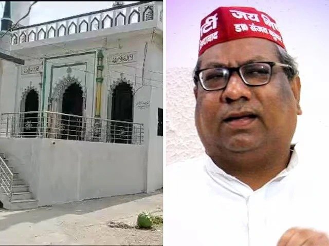 प्रयागराज में धरने पर बैठे मंत्री संजय निषाद