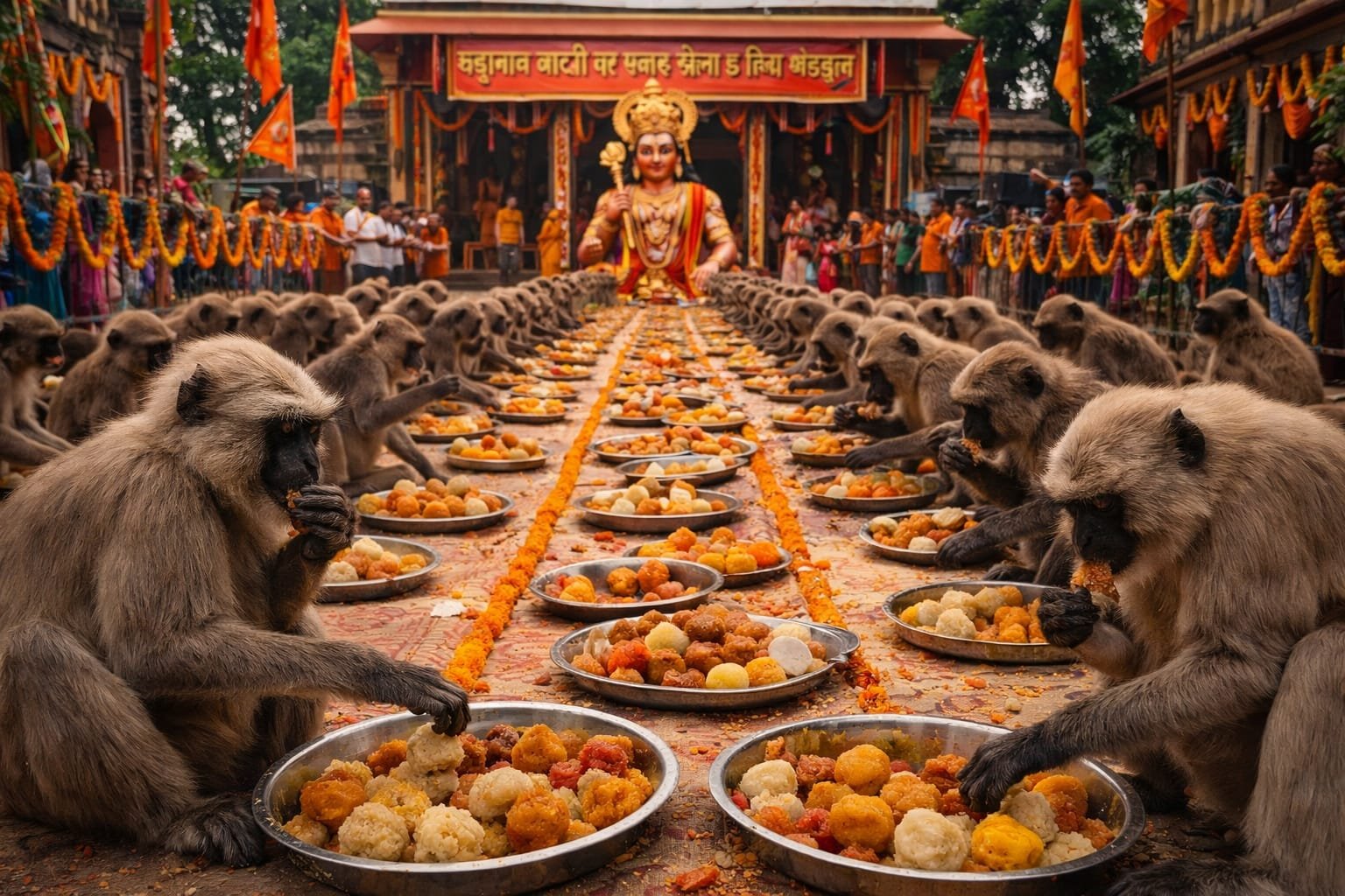 Trending News: हनुमान जयंती पर वानर सेना की शाही दावत… ऐसा नज़ारा, देख दंग रह गई दुनिया!