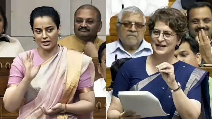 लोकसभा में कंगना रनौत ने कांग्रेस-सपा को खूब सुनाया