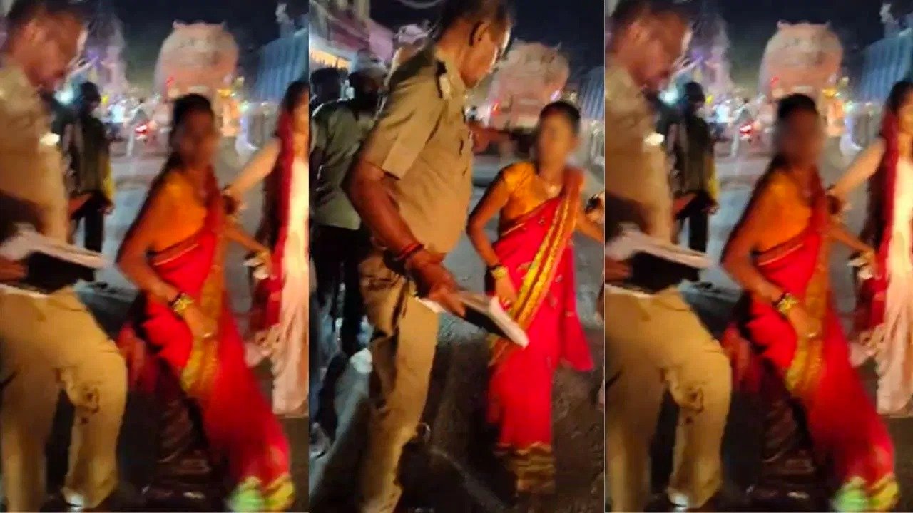 UP के हमीरपुर में पुलिस की दबंगई