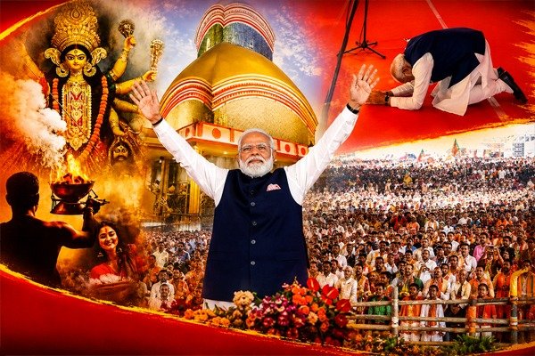 शपथ ग्रहण के मंच पर पीएम मोदी ने साष्टांग प्रणाम कर जताया जनता का आभार