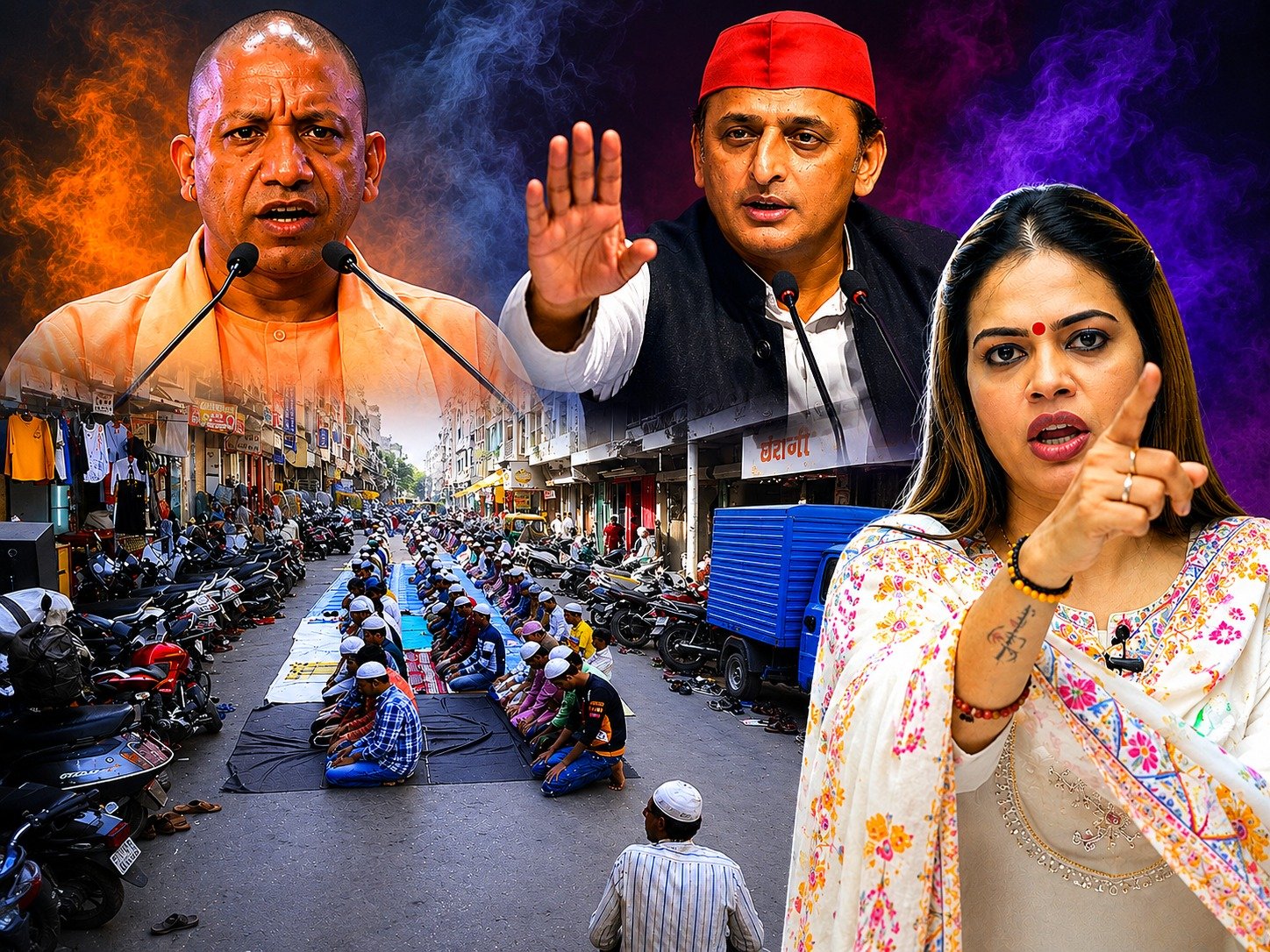 सड़क पर नमाज