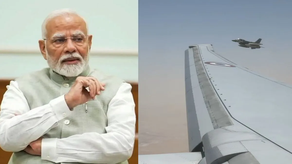 UAE के आसमान में दिखा भारत का बढ़ता रुतबा F-16 एस्कॉर्ट के साथ UAE पहुंचे PM मोदी