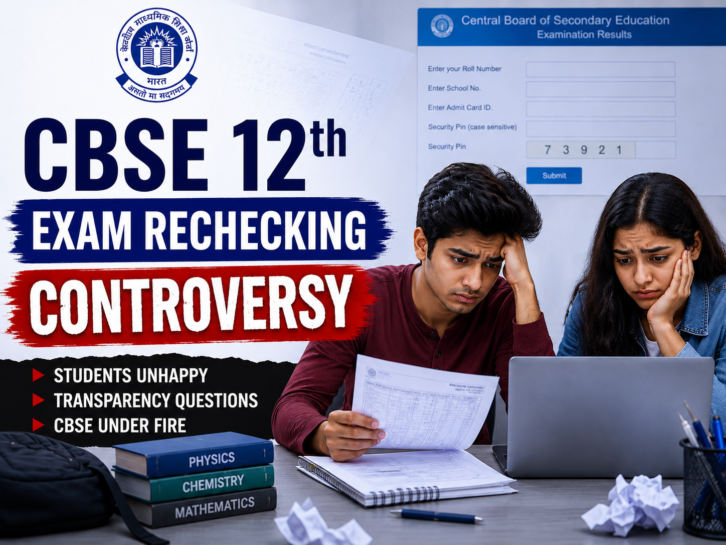 रिचेकिंग के लिए उमड़ी छात्रों की भीड़, क्या फिर से होगी CBSE 12वीं की परीक्षा?
