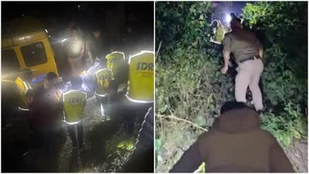 नैनीताल में टेंपो ट्रैवलर खाई में गिरी