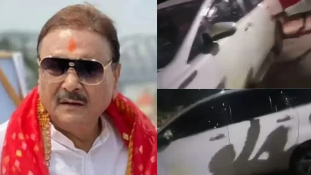 TMC विधायक मदन मित्रा की गाड़ी पर हमला