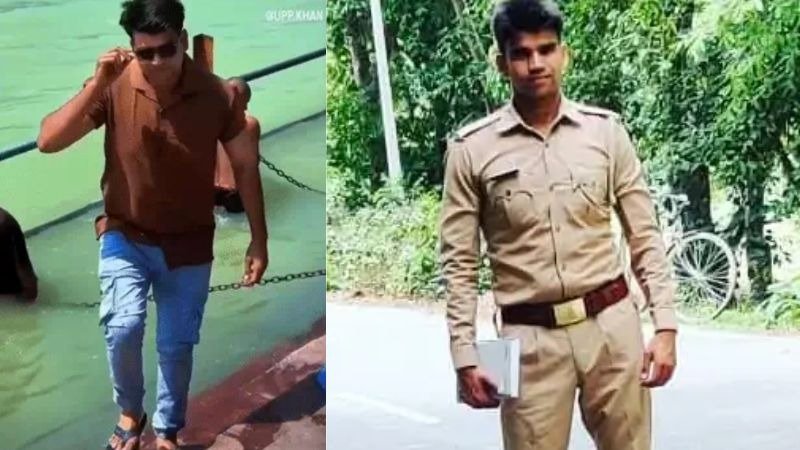 गंगा में चप्पल पहन रील बनाने वाला सिपाही लाइन हाजिर