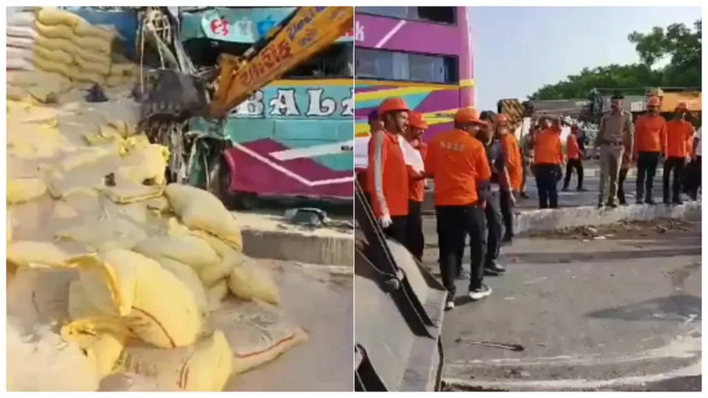वडोदरा में बस-ट्रक टक्कर, 6 की जान गई