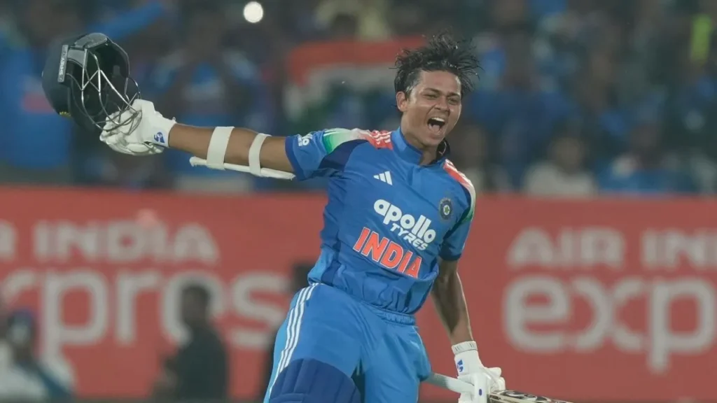 India Tour England: शतक के बाद जश्न मनाते यशस्वी जायसवाल