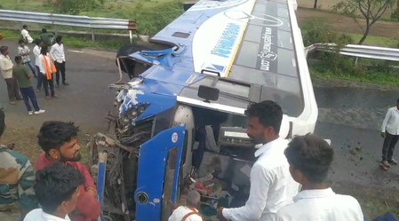 नासिक बस हादसा: 1 यात्री की मौत, 5 घायल