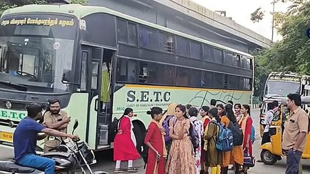 होसुर सीमा पर सुरक्षा बढ़ी, बसें रोकीं