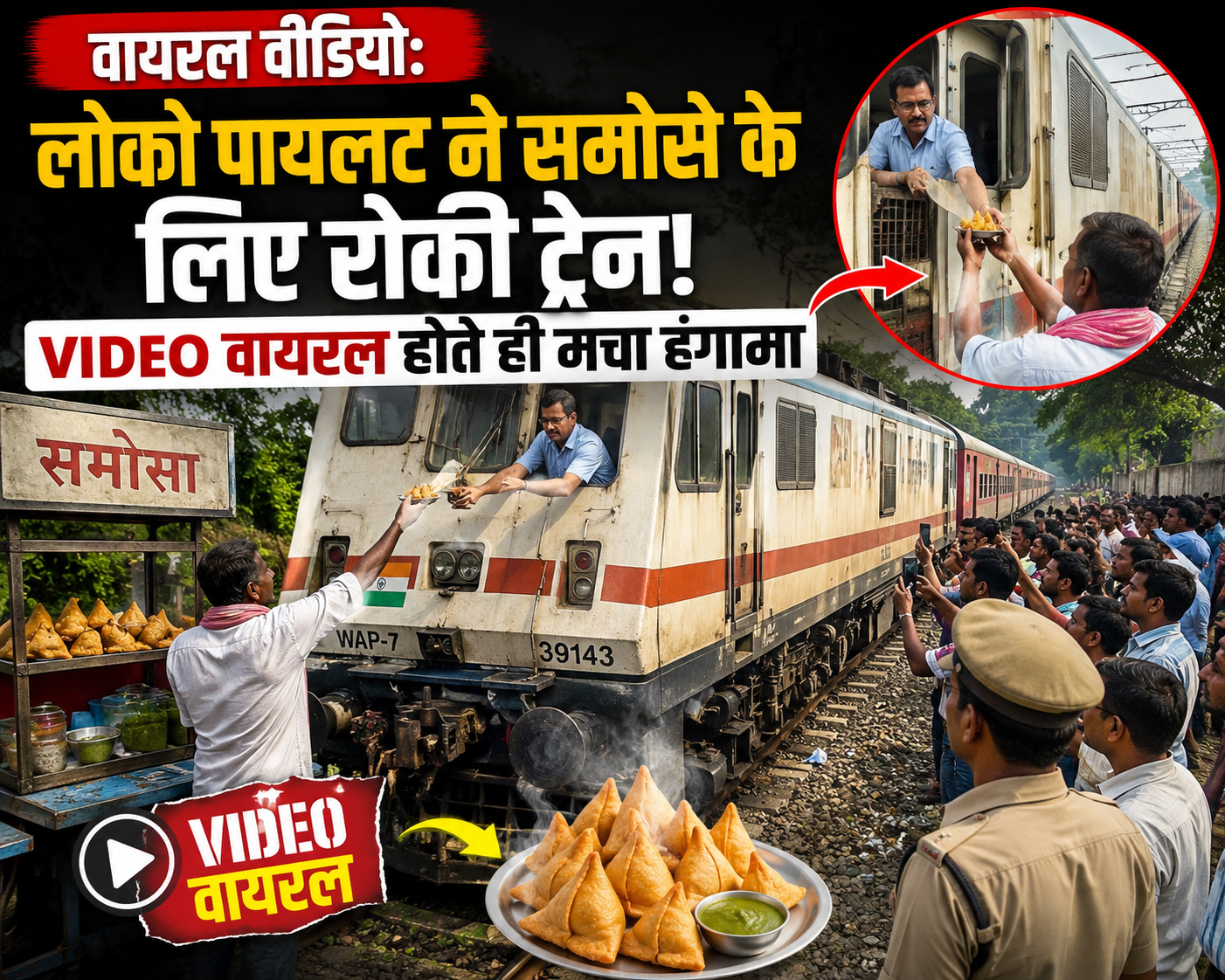 Viral Video: लोको पायलट ने समोसे के लिए रोकी ट्रेन! VIDEO वायरल होते ही मचा हंगामा