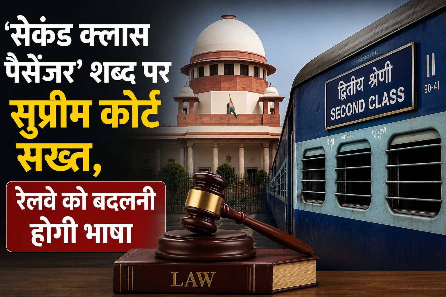2nd Class Railway: सेकंड क्लास पैसेंजर शब्द पर SC को आपत्ति