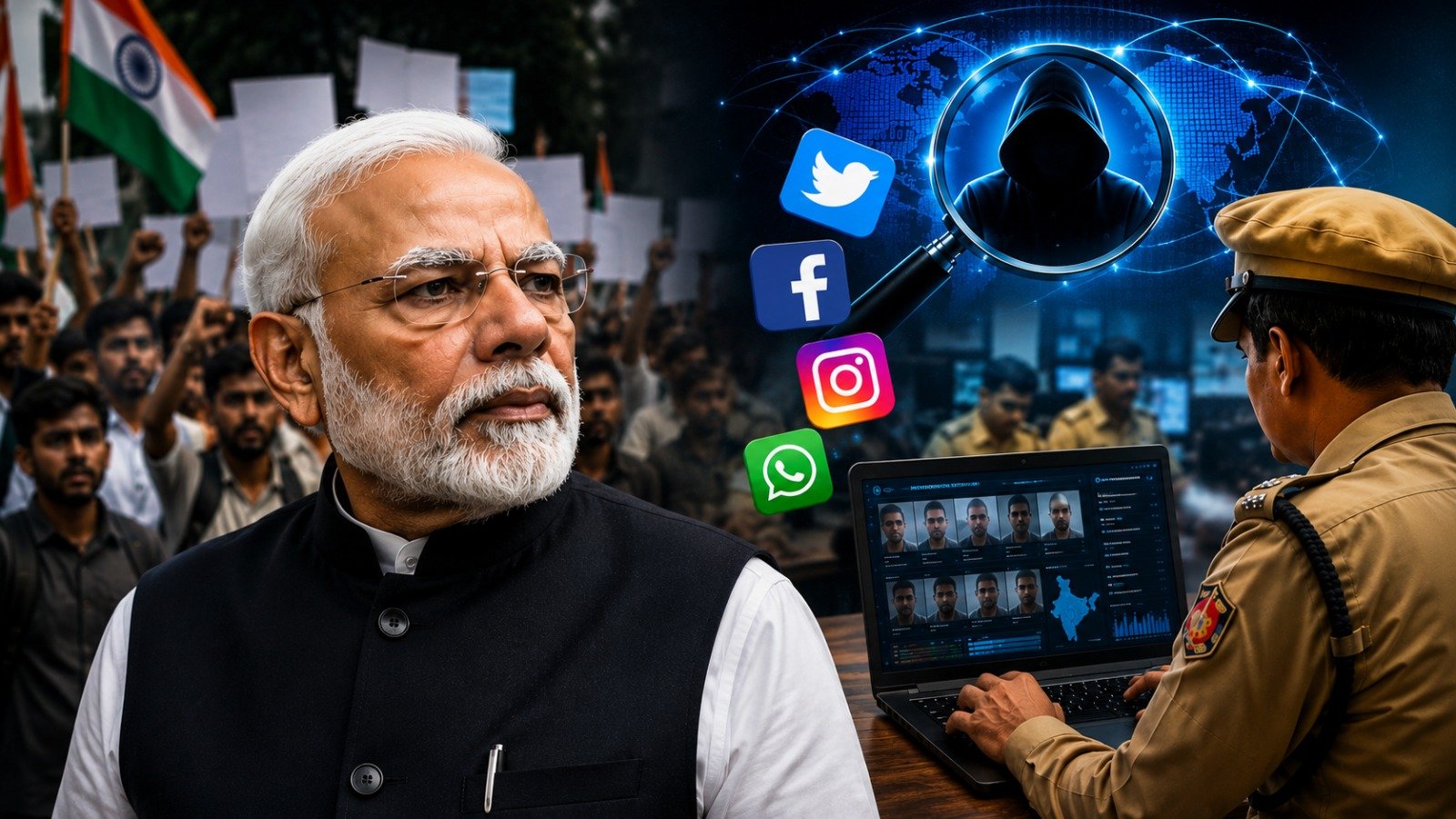 CJP प्रदर्शन की आड़ में PM मोदी को गाली