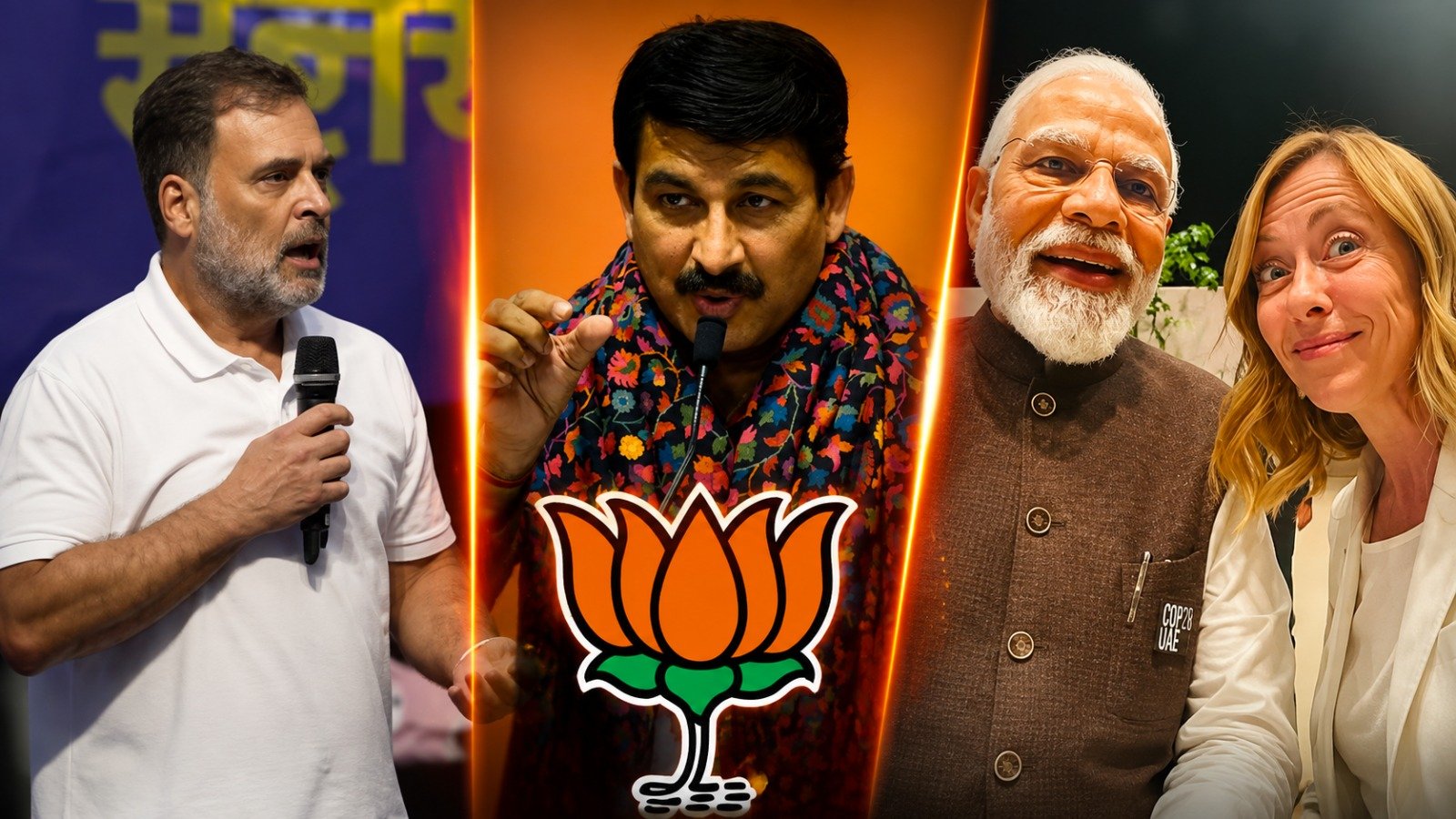 Manoj Tiwari lashes out Rahul Gandhi comments on PM Modi and Meloni