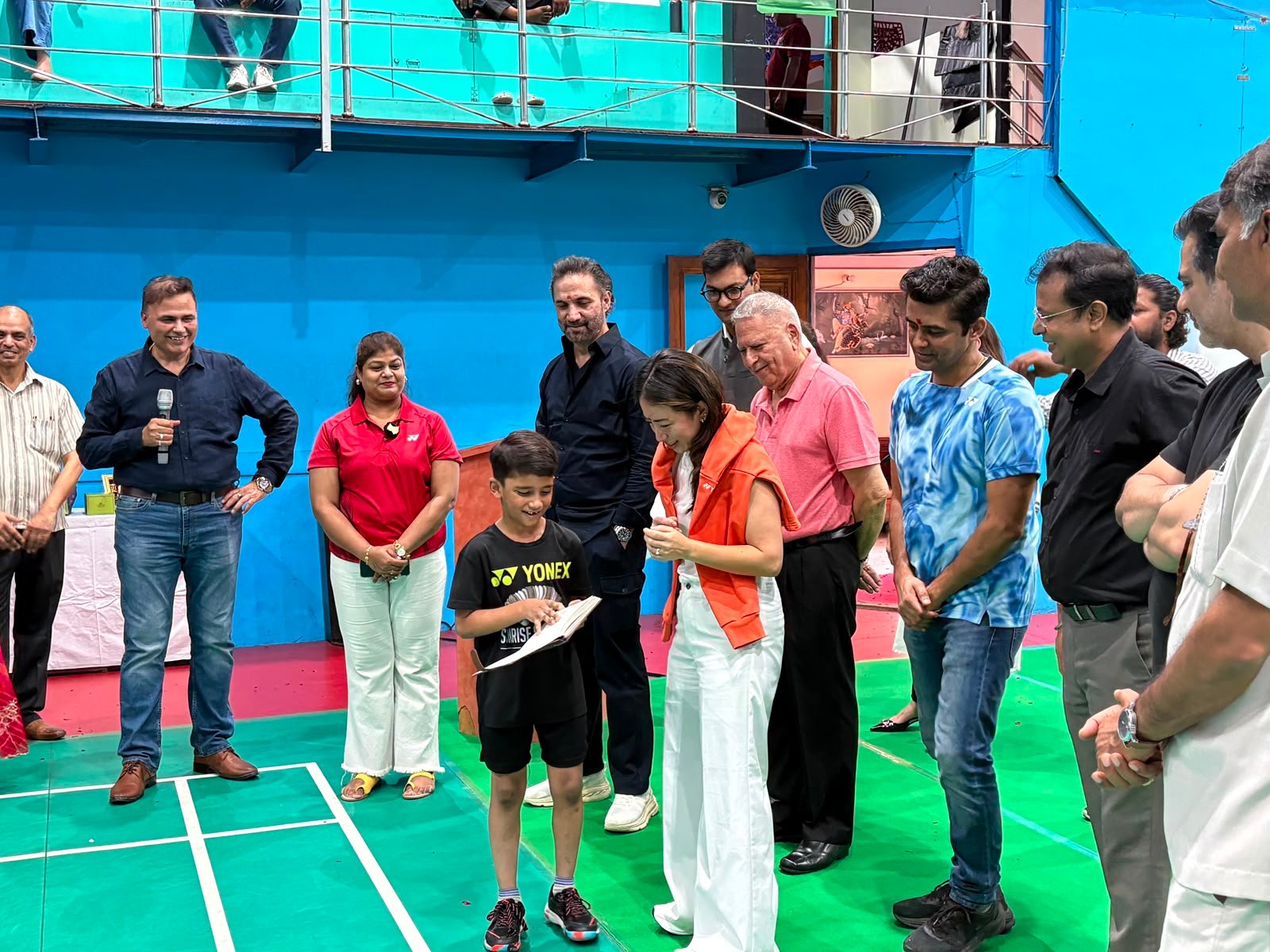 Noida News Yonex CEO met players during the UP-Japan Summit