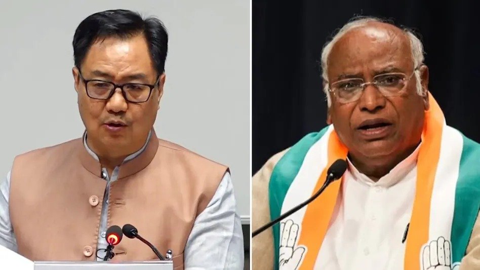 रिजिजू का खड़गे को करारा जवाब