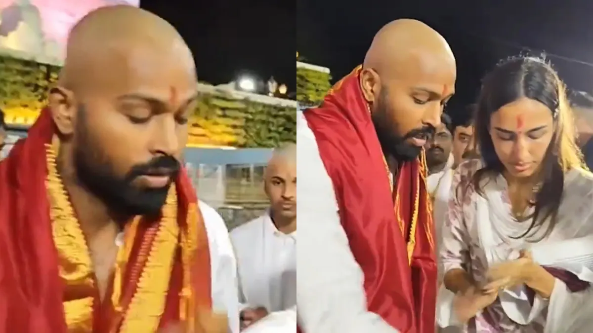 मंदिर पहुंचे हार्दिक, बदला दिखा अंदाज