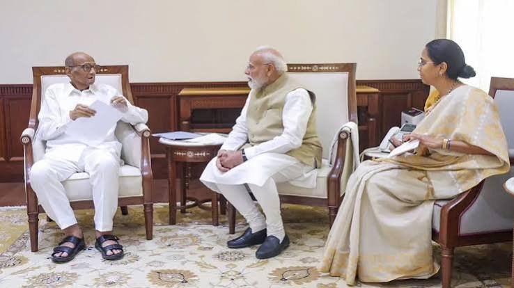 पीएम मोदी से मिले NCP-SP के 8 सांसद