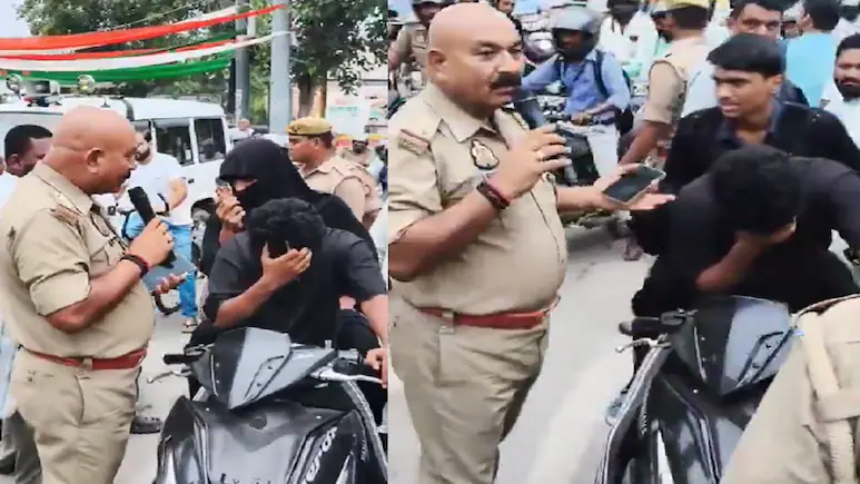 वाराणसी तिरंगा यात्रा में ड्रामा