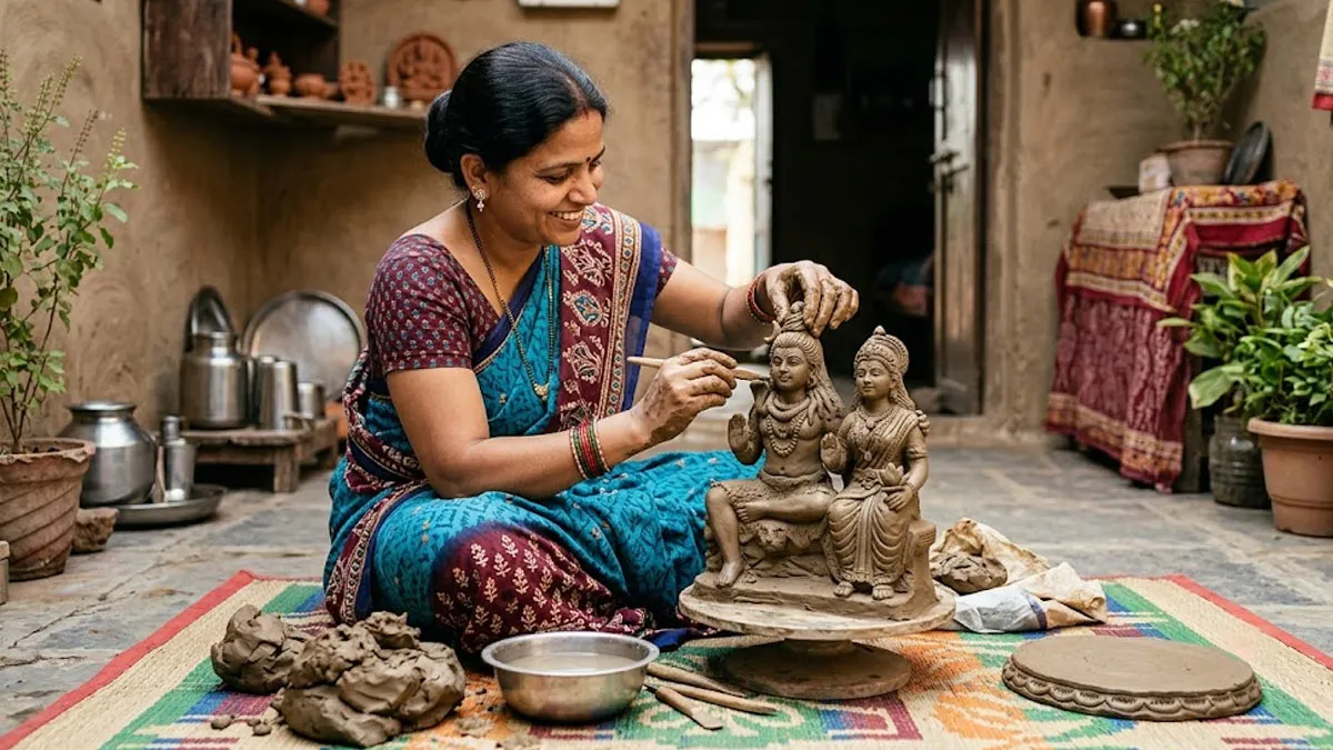 हरतालिका तीज पर शिवलिंग बनाने की विधि