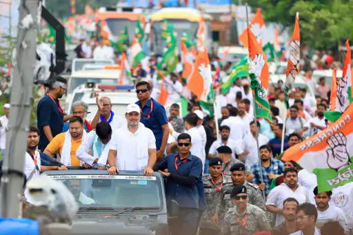 वोट चोरी मुद्दे पर राहुल गांधी का मार्च